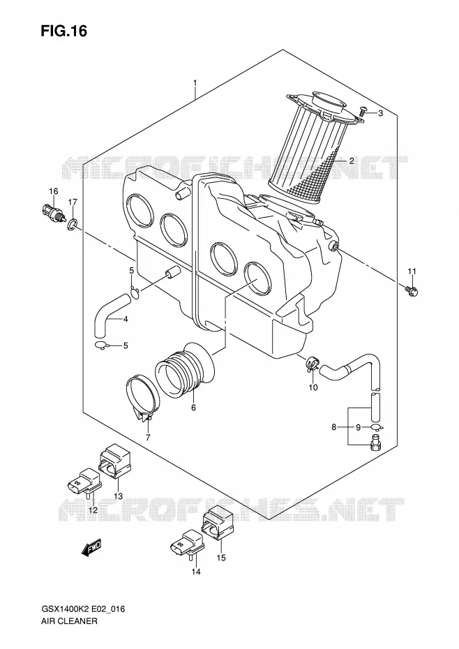FILTRE A AIR Suzuki MOTO 1400 GSX 2005  GSX1400K5(E2)