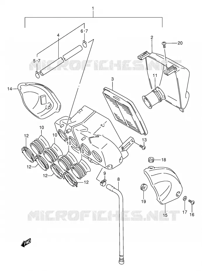 FILTRE A AIR Suzuki MOTO 600 BANDIT 1997  GSF600UV(E2)