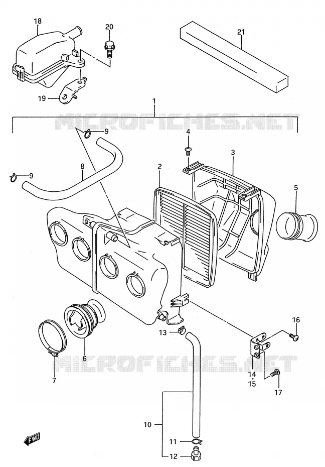 FILTRE A AIR Suzuki MOTO 750 GSX-R 1992  GSX-R750WN(E28)