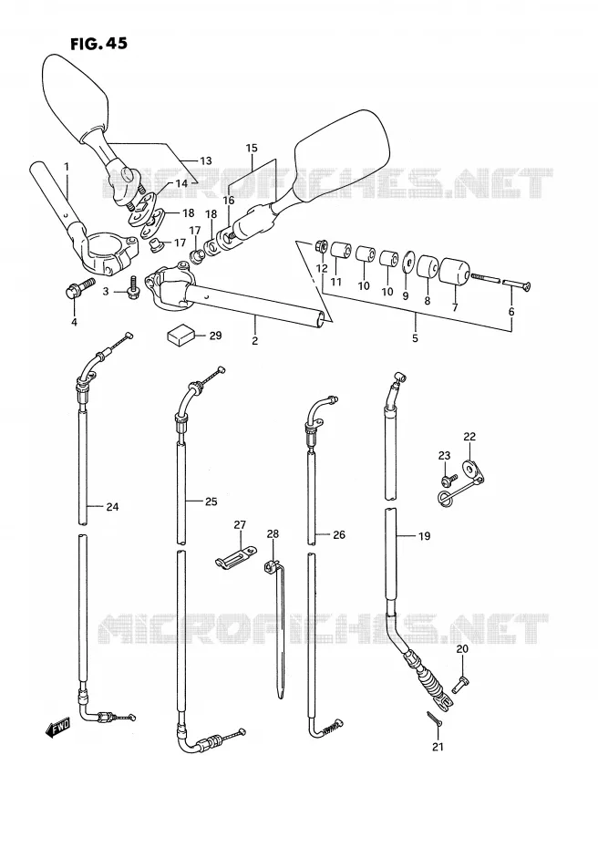 GUIDON (MODELE N/P) Suzuki MOTO 750 GSX-R 1993  GSX-R750WP(E2)