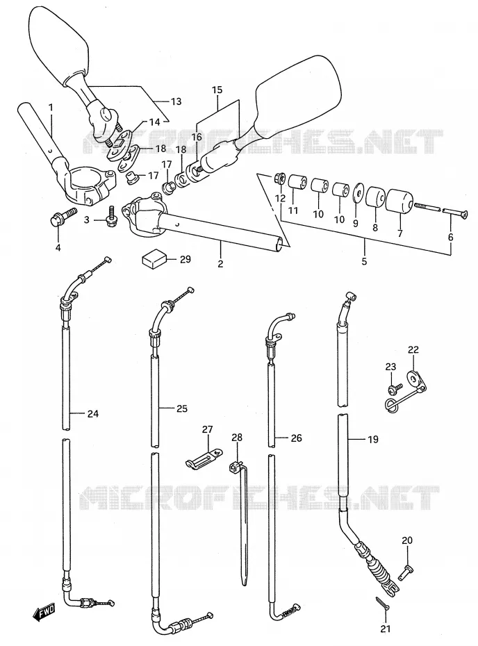 GUIDON (MODELE N/P) Suzuki MOTO 750 GSX-R 1995  GSX-R750WS(E28)
