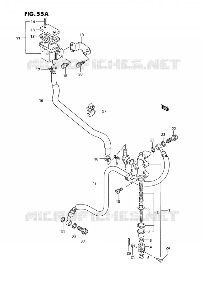 MAITRE CYLINDRE ARRIERE (MODELE R/S) Suzuki MOTO 750 GSX-R 1994  GSX-R750WR(E2)