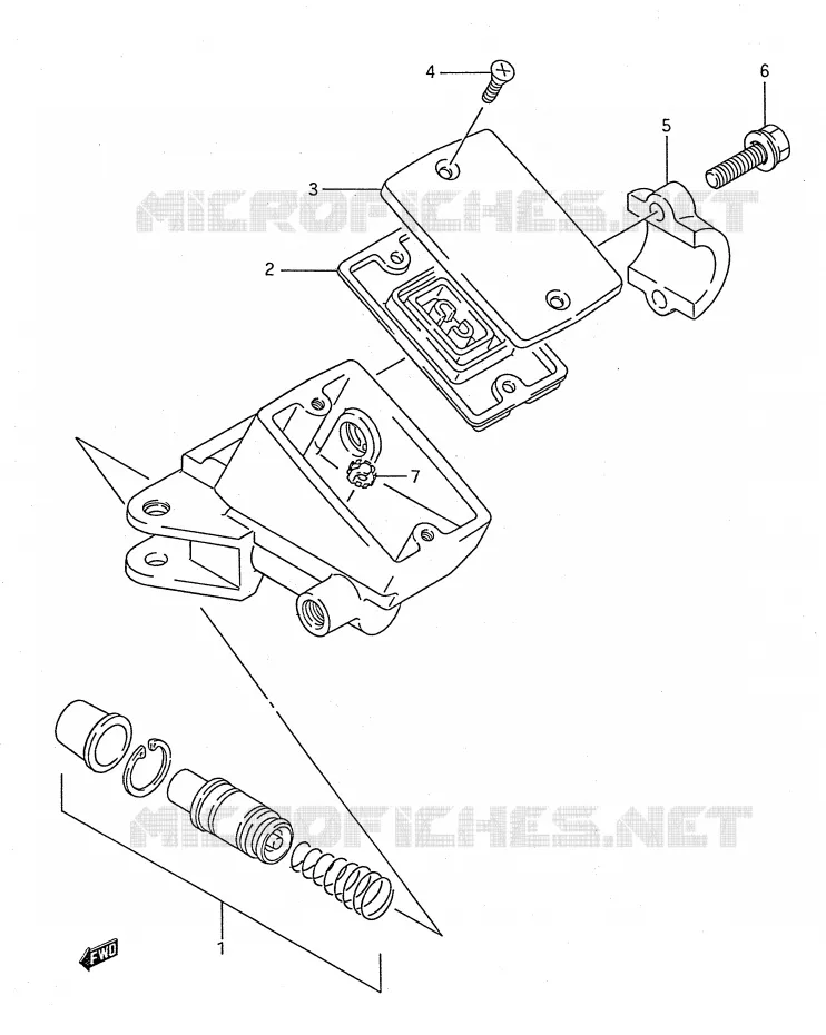 MAITRE CYLINDRE AVANT (MODELE K/L/M/N/P) Suzuki MOTO 1100 GSX-F 1989  GSX1100FK(E28)