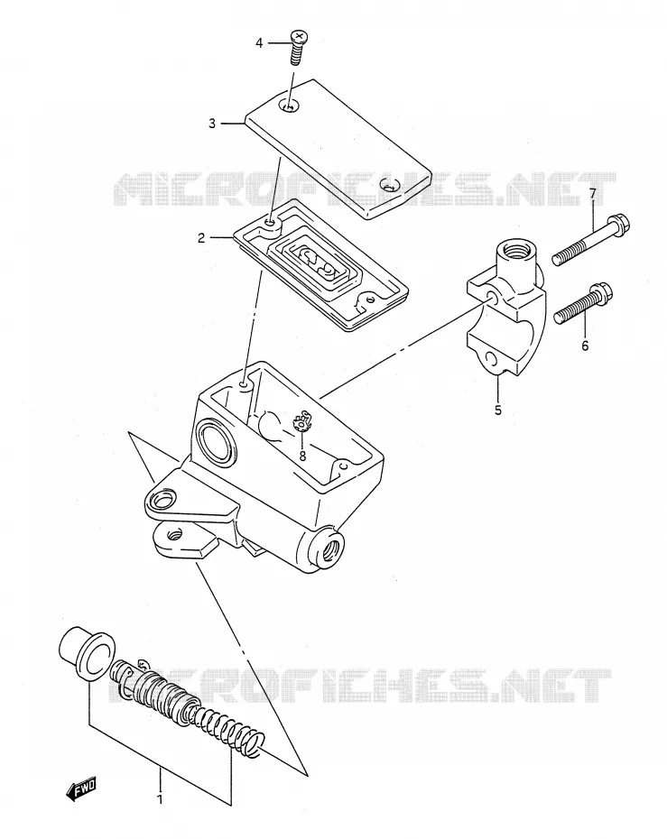MAITRE CYLINDRE AVANT (MODELE M/N) Suzuki MOTO 400 BANDIT-N 1991  GSF400M(E28)