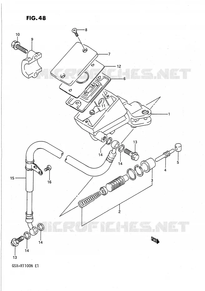 MAITRE CYLINDRE D'EMBRAYAGE Suzuki MOTO 1100 GSX-R 1992  GSX-R1100N(E1)