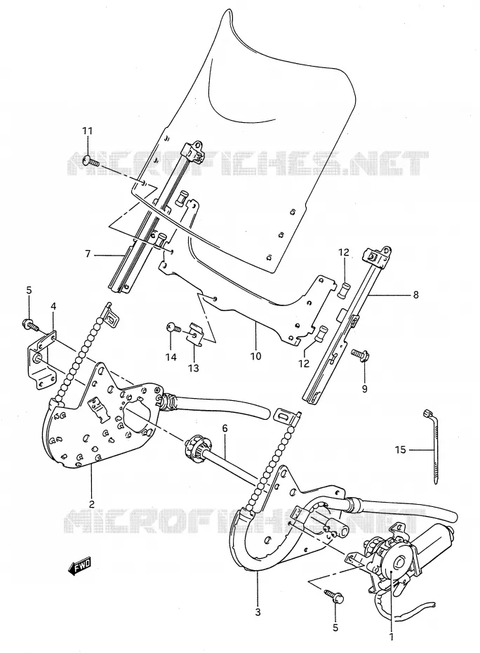 PARE-BRISE Suzuki MOTO 1100 GSX-F 1992  GSX1100FN(E28)