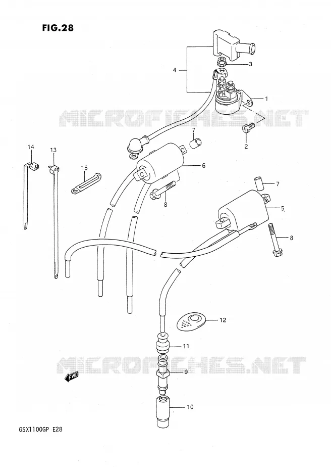 PARTIE ELECTRIQUE Suzuki MOTO 1100 GSX-G 1991  GSX1100GM(E28)