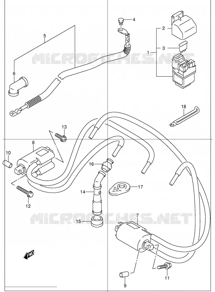 PARTIE ELECTRIQUE Suzuki MOTO 1200 BANDIT 2005  GSF1200SK5(E2)