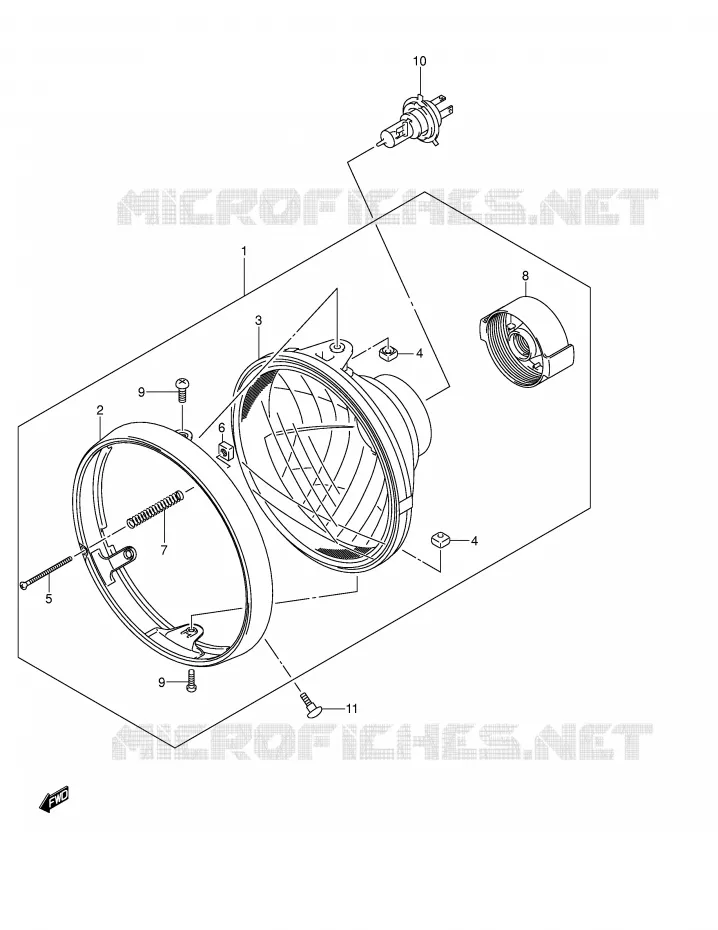 PHARE (GSX1400K2/K3 E24) Suzuki MOTO 1400 GSX 2003  GSX1400K3(E2)