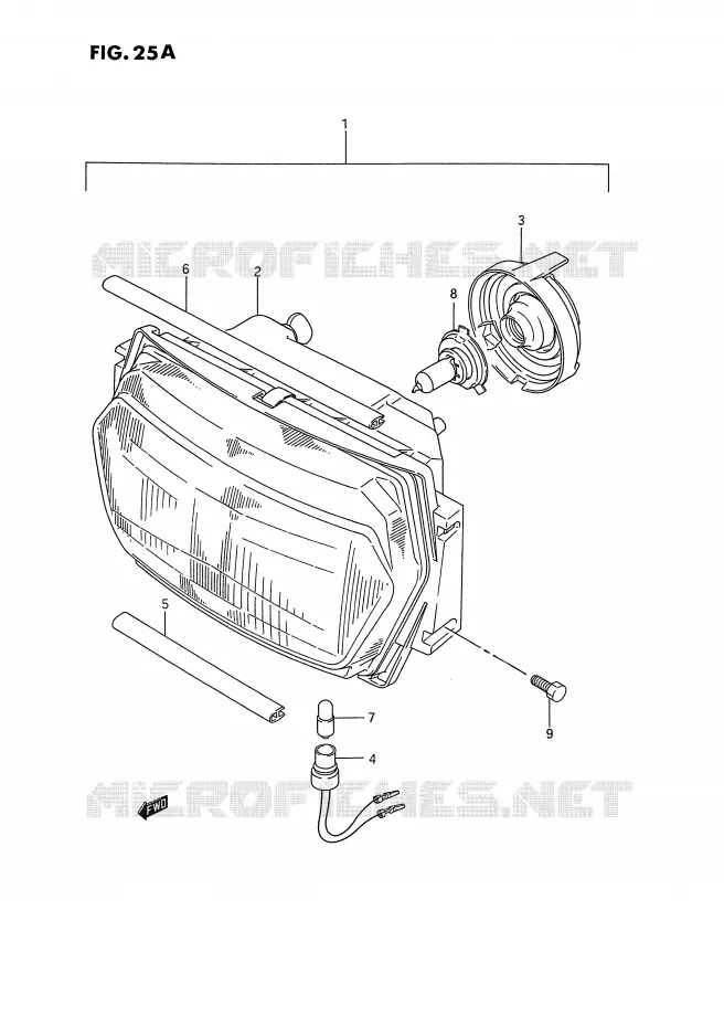 PHARE (MODELE R) Suzuki MOTO 1100 GSX-F 1994  GSX1100FR(E2)