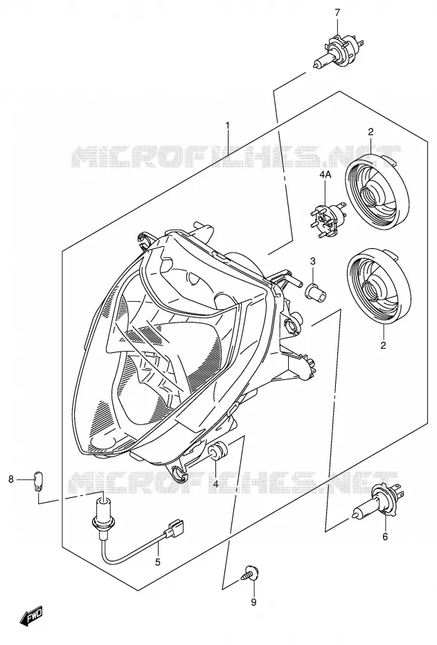 PHARE Suzuki MOTO 1000 GSX-R 2003  GSX-R1000U2K3(E2)