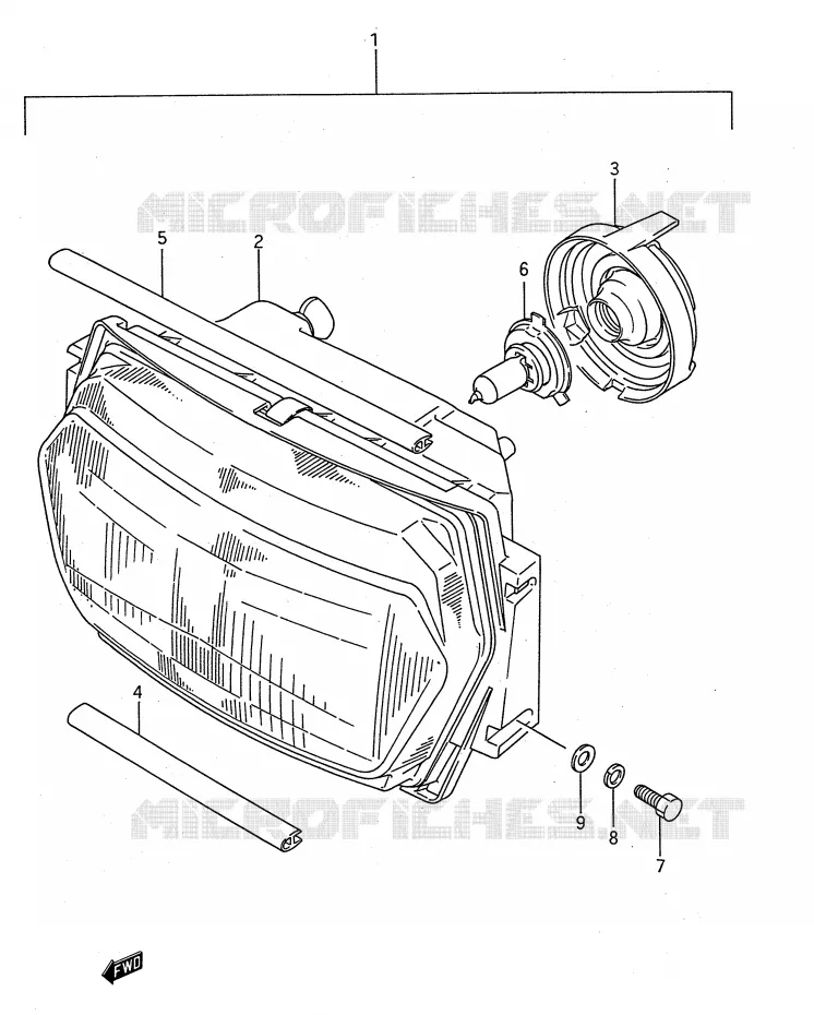 PHARE Suzuki MOTO 1100 GSX-F 1990  GSX1100FL(E28)