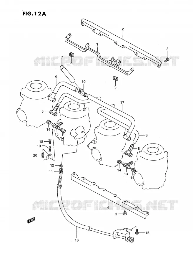 PIECES EXTERNES CARBURATEUR (MODELE R/S) Suzuki MOTO 750 GSX-R 1995  GSX-R750WS(E2)