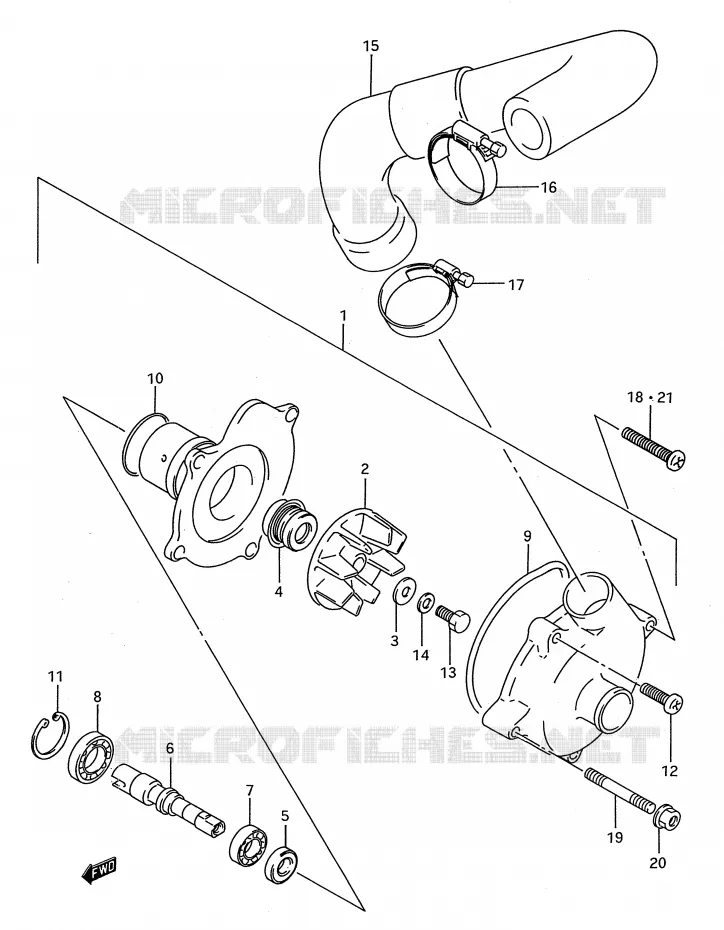 POMPE A EAU Suzuki MOTO 750 GSX-R 1993  GSX-R750WP(E28)
