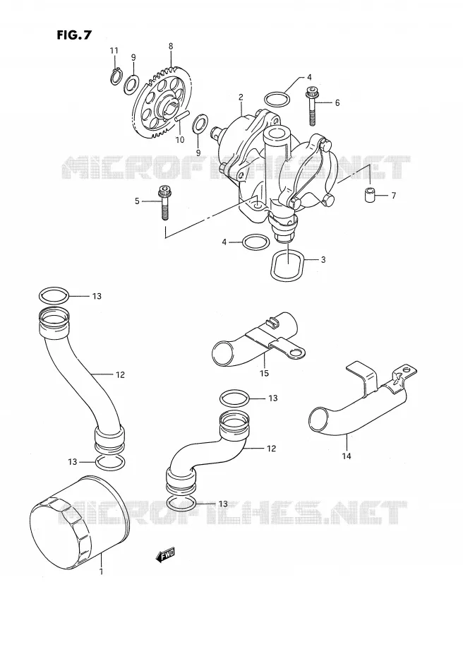 POMPE A HUILE Suzuki MOTO 1100 GSX-F 1991  GSX1100FM(E2)