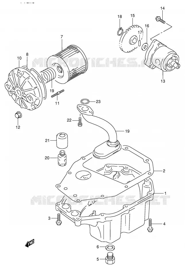 POMPE A HUILE Suzuki MOTO 250 GSX 1992  GSX250FN(E24)