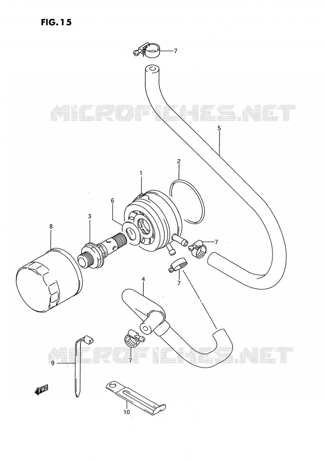 RADIATEUR D'HUILE - FILTRE A HUILE Suzuki MOTO 750 GSX-R 1994  GSX-R750SPR(E4)