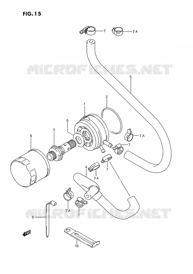 RADIATEUR D'HUILE - FILTRE A HUILE Suzuki MOTO 750 GSX-R 1994  GSX-R750WR(E2)