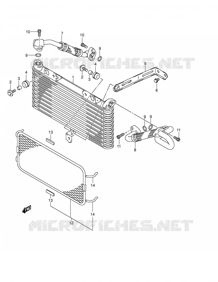 RADIATEUR D'HUILE Suzuki MOTO 1300 HAYABUSA 2007  GSX1300RZK7(E2)