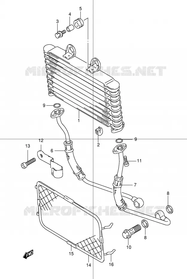 RADIATEUR D'HUILE Suzuki MOTO 600 BANDIT 2003  GSF600K3(E2)