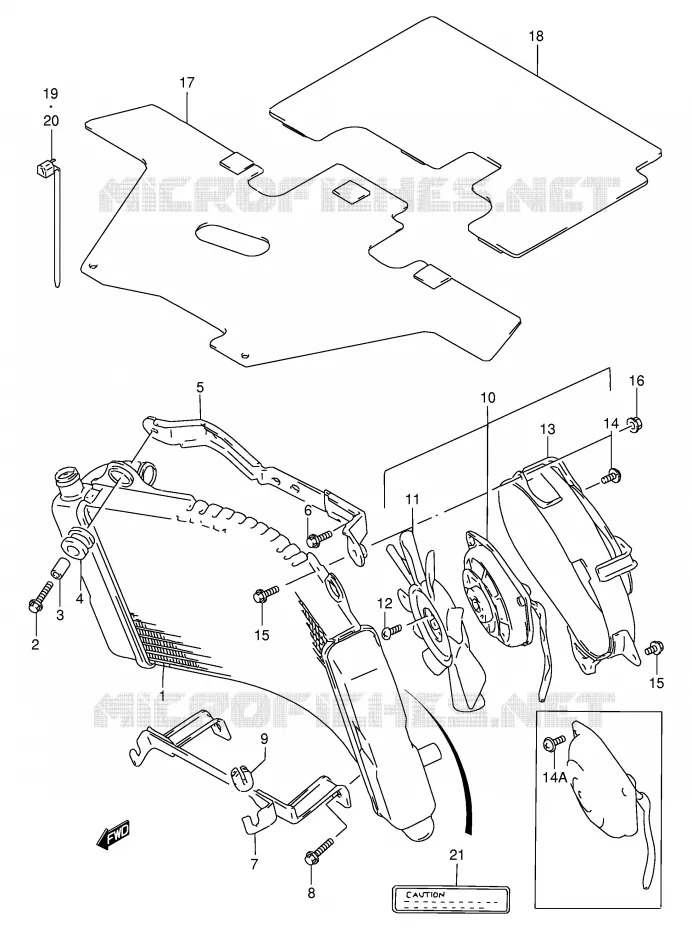 RADIATEUR Suzuki MOTO 250 GSX 1996  GSX250FT(E24)