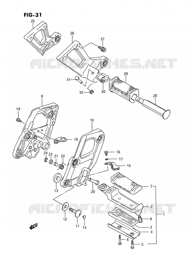 REPOSE PIED Suzuki MOTO 1100 GSX-F 1993  GSX1100FP(E2)