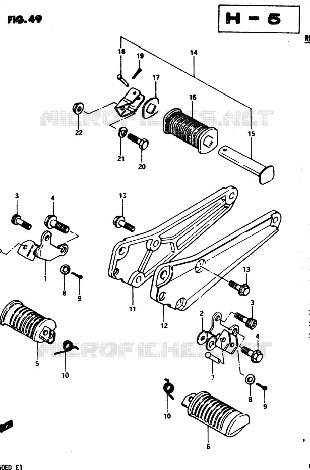 REPOSE PIED Suzuki MOTO 250 GSX 1983  GSX250ESD(Z/D)