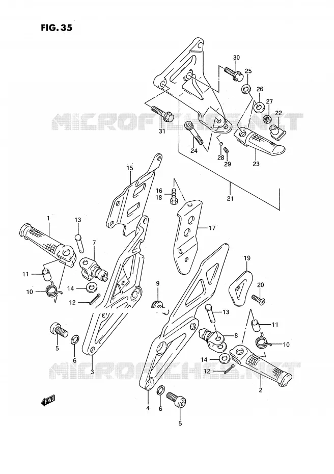 REPOSE PIED Suzuki MOTO 750 GSX-R 1992  GSX-R750WN(E2)