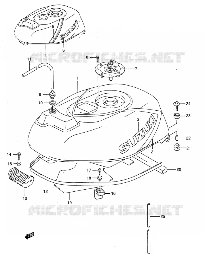 RESERVOIR D'ESSENCE Suzuki MOTO 750 GSX-R 1991  GSX-R750M(E28)