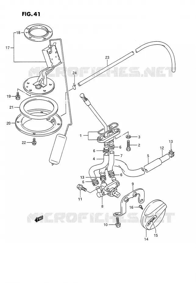 ROBINET D'ESSENCE Suzuki MOTO 1100 GSX-G 1992  GSX1100GN(E2)