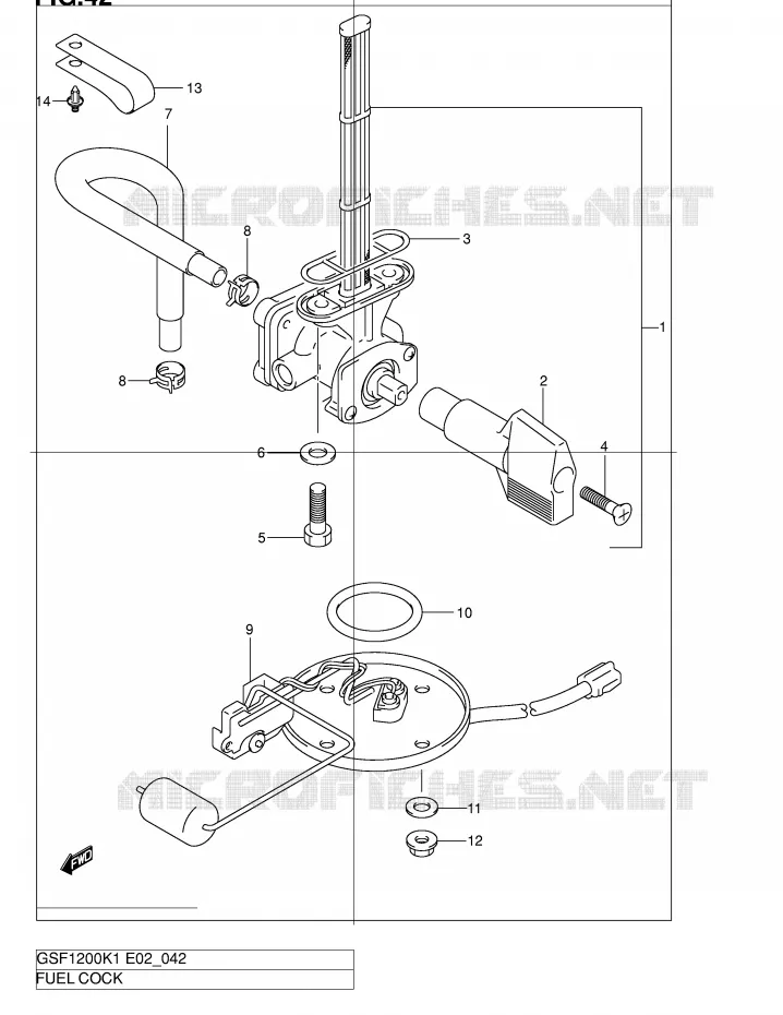 ROBINET D'ESSENCE Suzuki MOTO 1200 BANDIT 2003  GSF1200K3(E2)