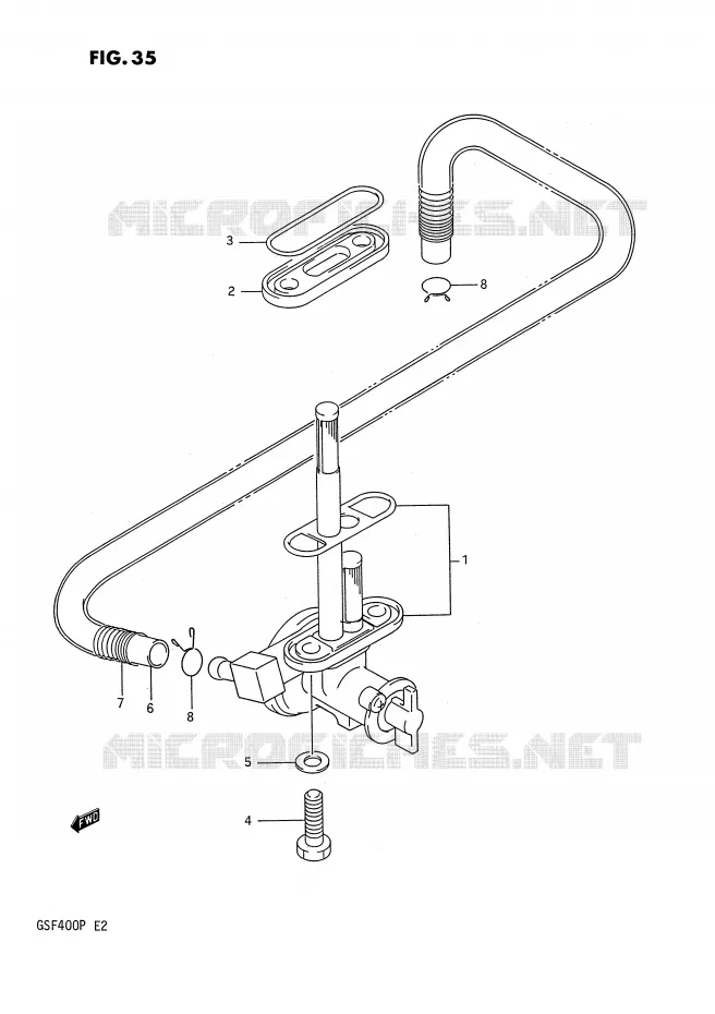 ROBINET D'ESSENCE Suzuki MOTO 400 BANDIT 1991  GSF400M(E2)