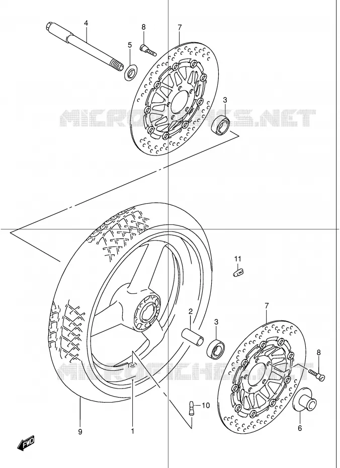 ROUE AVANT Suzuki MOTO 1200 BANDIT 2004  GSF1200SK4(E2)