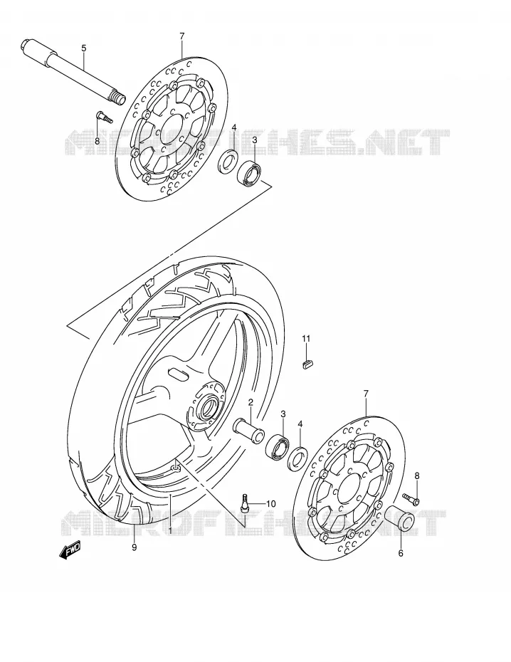 ROUE AVANT Suzuki MOTO 1300 HAYABUSA 2007  GSX1300RZK7(E2)