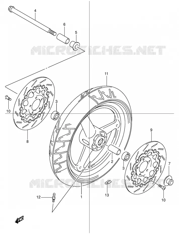 ROUE AVANT Suzuki MOTO 600 BANDIT 2004  GSF600ZUK4(E2)