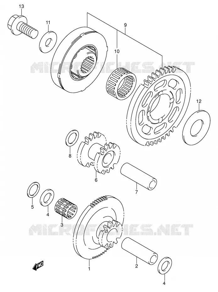 ROUE LIBRE DE DEMARREUR Suzuki MOTO 600 GSX-R 2005  GSX-R600XK5(E2)