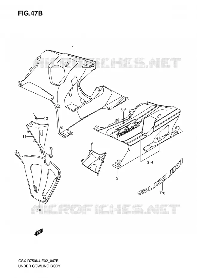 SABOT (GSX-R750XK5) Suzuki MOTO 750 GSX-R 2005  GSX-R750XK5(E2)
