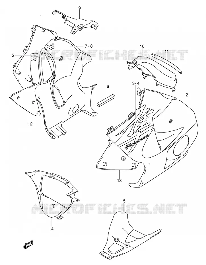 SABOT (MODELE K3) Suzuki MOTO 1300 HAYABUSA 1999  GSX1300RU2X(E2)