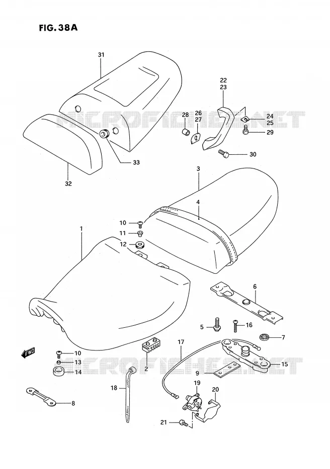 SELLE (MODELE R) Suzuki MOTO 750 GSX-R 1992  GSX-R750WN(E2)
