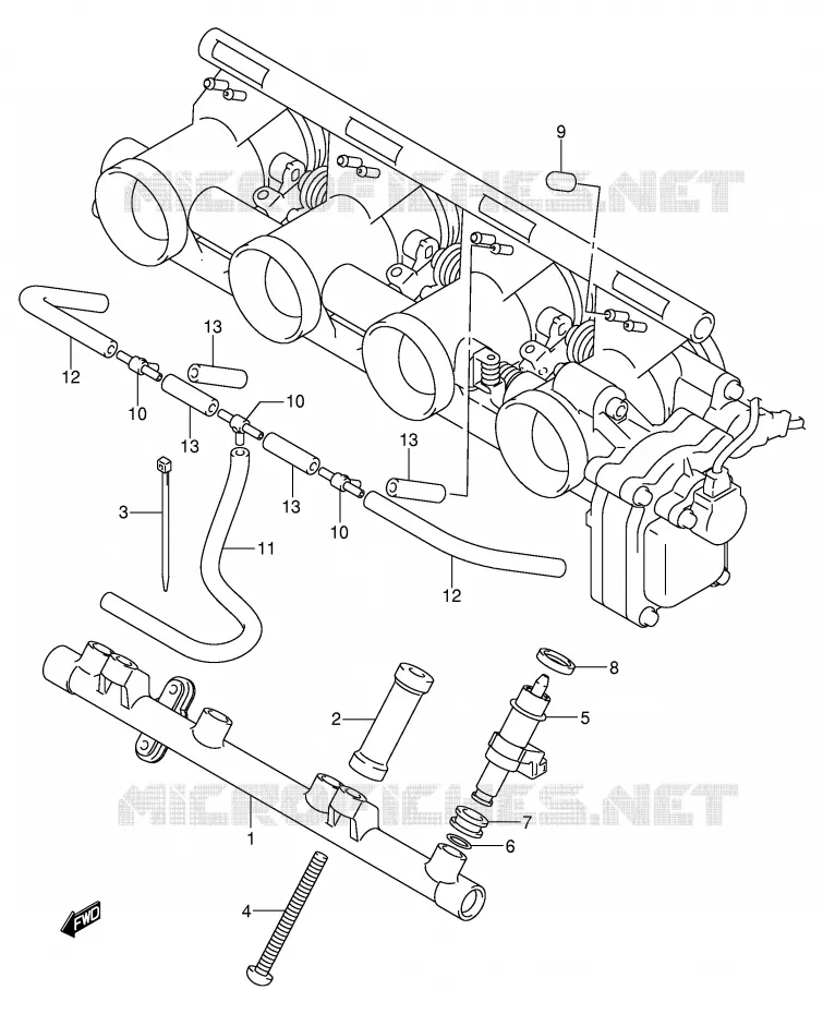 SYSTÈME D'INJECTION Suzuki MOTO 600 GSX-R 2003  GSX-R600UZK3(E2)