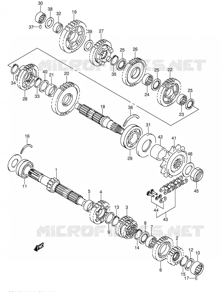 TRANSMISSION Suzuki MOTO 1000 GSX-R 2004  GSX-R1000K4(E2)