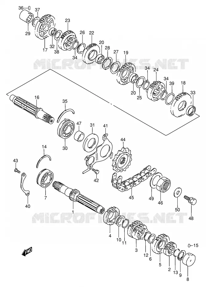 TRANSMISSION Suzuki MOTO 600 BANDIT 1998  GSF600W(E2)