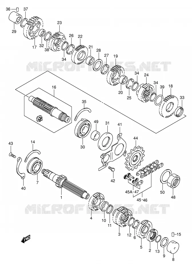TRANSMISSION Suzuki MOTO 600 BANDIT 2000  GSF600SUY(E2)