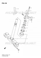 COLONNE DE DIRECTION (AN400L1 E3) pour Suzuki BURGMAN 400 2011