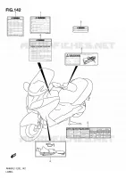 ETIQUETTE (AN650AL1 E24) pour Suzuki BURGMAN 650 2011