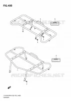 PORTE PAQUET (LT A750XPL0) pour Suzuki KINGQUAD 750 2010
