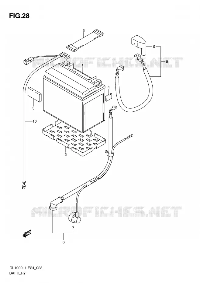 BATTERIE Suzuki MOTO 1000 V-STROM 2011  DL1000L1(E24)