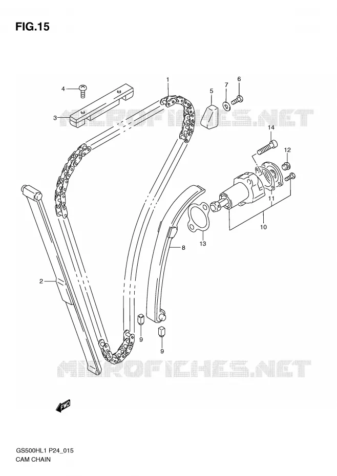 DISTRIBUTION Suzuki MOTO 500 GS-F 2011  GS500FHL1(L1)