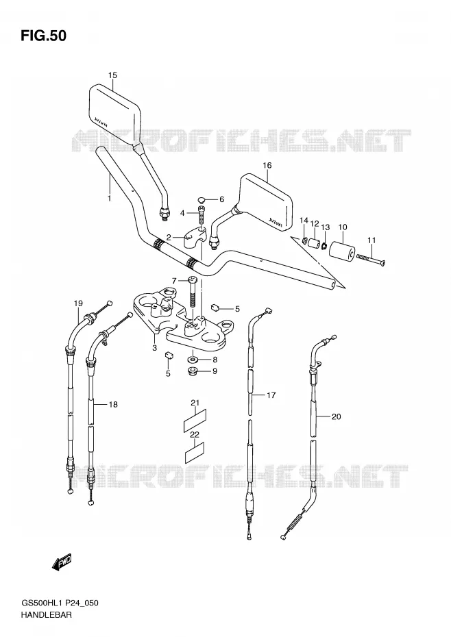 GUIDON (GS500H) Suzuki MOTO 500 GS-F 2011  GS500FHL1(L1)
