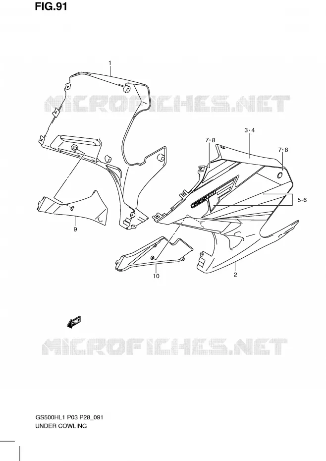 SABOT  (GS500FH P3) Suzuki MOTO 500 GS-F 2011  GS500FHL1(P3)